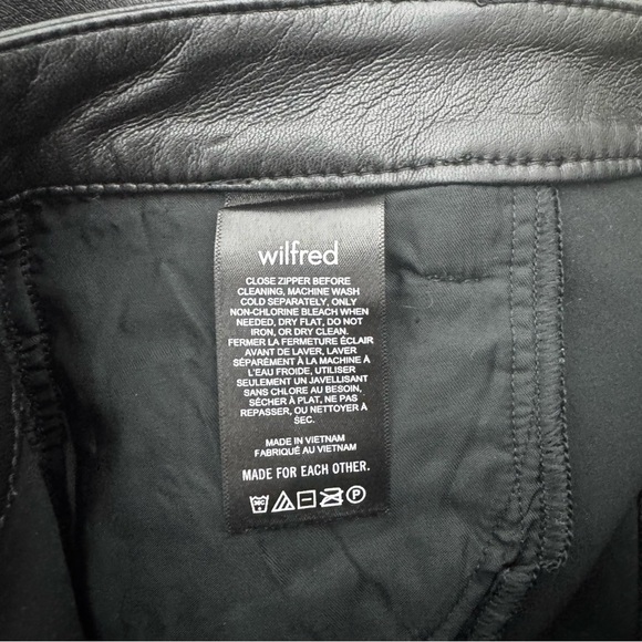 Aritzia Wilfred Black Faux Vegan Leather Melinda Pants Size 00 - Picture 6 of 14